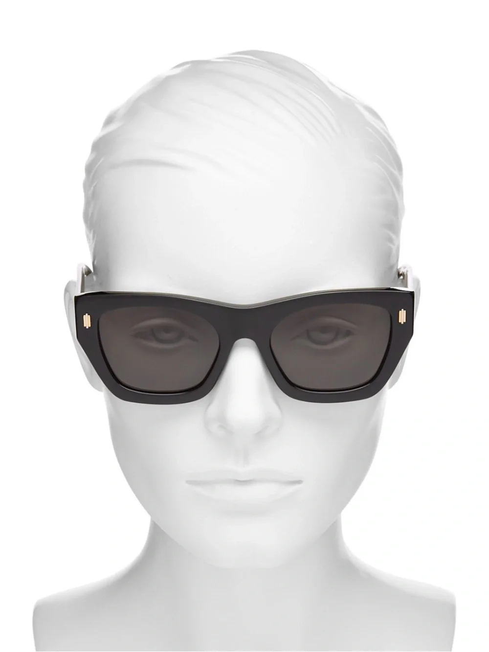 Fendi Black Cat-Eye Sunglasses with Gold Accents